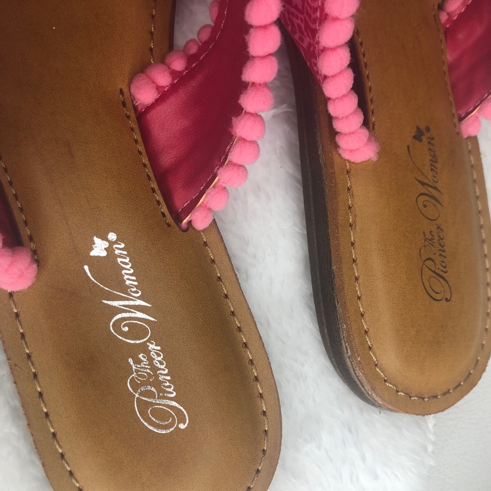 Pink Patterned Sandals by - Picture 6 of 8